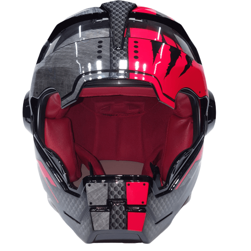 soman iron man helmet open front