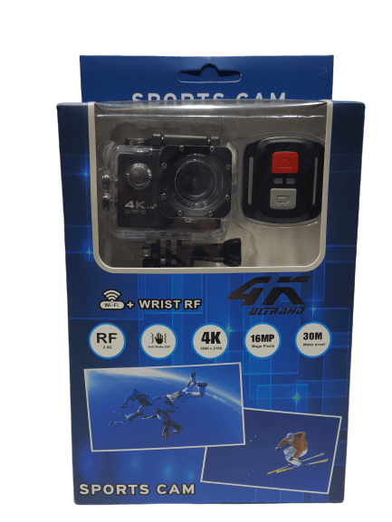 Action camera 4k with remote control front