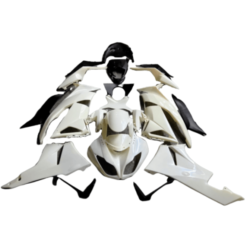 FULL FAIRING ΣΕΤ ΠΛΑΣΤΙΚΑ KAWASAKI ZX6R 2009-2012 ΑΒΑΦΟ ΛΕΥΚΟ