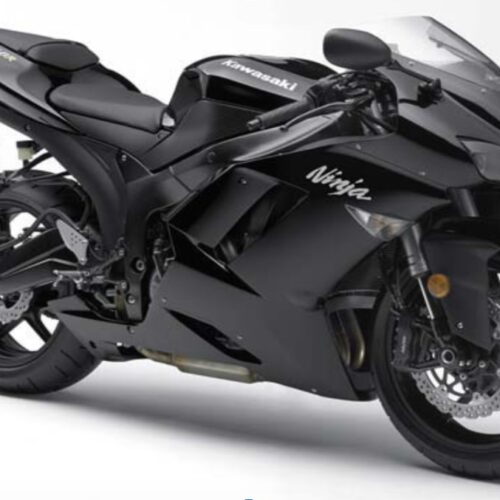 FULL FAIRING ΣΕΤ ΠΛΑΣΤΙΚΑ KAWASAKI ZX6R 2007-2008 ΜΑΥΡΟ ΑΣΠΡΑ ΑΥΤΟΚΟΛΛΗΤΑ