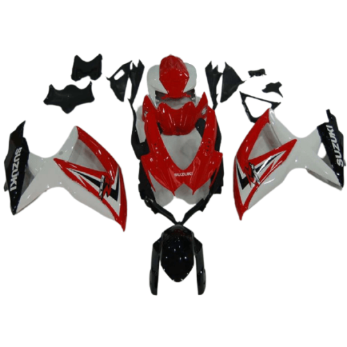 FULL FAIRING ΣΕΤ ΠΛΑΣΤΙΚΑ SUZUKI GSXR600/750 2008-2010 ΚΟΚΚΙΝΟ ΜΑΥΡΟ ΛΕΥΚΟ