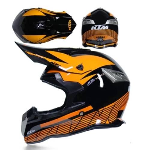 ΚΡΑΝΟΣ MOTOCROSS KTM ΜΑΥΡΟ-ΠΟΡΤΟΚΑΛΙ-GLOSSY