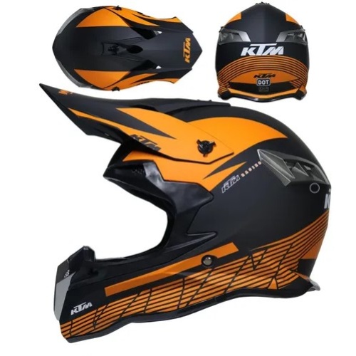 ΚΡΑΝΟΣ MOTOCROSS KTM ΜΑΥΡΟ-ΠΟΡΤΟΚΑΛΙ-MATTE