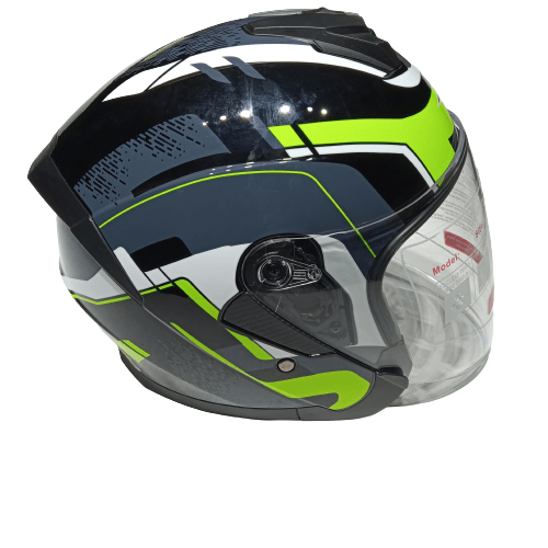 ΚΡΑΝΟΣ HALF FACE FGN ΜΑΥΡΟ ΛΕΥΚΟ FLUO L - Image 2