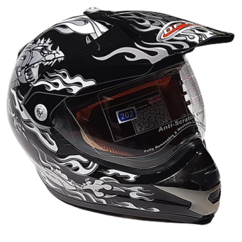ΚΡΑΝΟΣ MOTOCROSS DF2 ΜΑΥΡΟ M - Image 5
