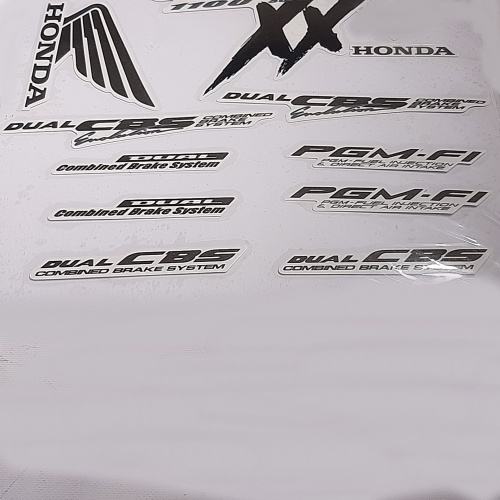 ΣΕΤ ΑΥΤΟΚΟΛΛΗΤΑ FAIRING HONDA CBR1100XX BLACKBIRD ΑΣΠΡΟΜΑΥΡΟ - Image 2