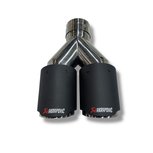 ΜΠΟΥΚΑ ΑΥΤΟΚΙΝΗΤΟΥ AKRAPOVIC ΔΙΠΛΗ SILVER