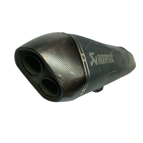 ΔΙΜΠΟΥΚΙ ΕΞΑΤΜΙΣΗ AKRAPOVIC ΜΑΥΡΗ ΜΕ CARBON ΤΕΛΕΙΩΜΑ - Image 2