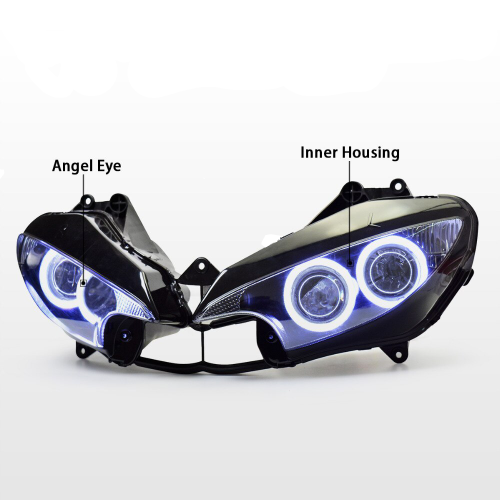 ΜΠΡΟΣΤΑ ΦΑΝΑΡΙ ΜΕ ΕΝΣΩΜΑΤΟΜΕΝΑ ANGEL EYES YAMAHA YZF R6 2003-2005 - Image 2