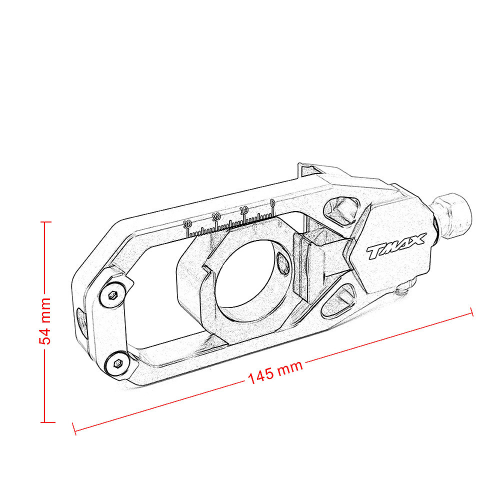 ΤΕΝΤΩΤΗΡΑΣ ΑΛΥΣΙΔΑΣ YAMAHA TMAX500 2001-2011 TMAX530 2012-2016 - Image 2