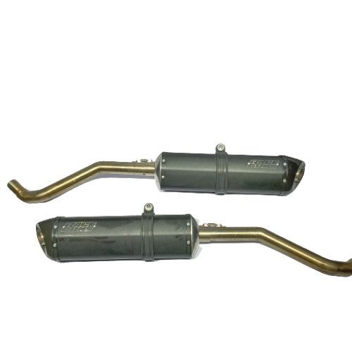 ΣΕΤ ΟΛΟΣΩΜΩΝ ΕΞΑΤΜΙΣΕΩΝ RACEGUNS YAMAHA XT660/ XT660R/ XT660Z/ XT660X ΜΑΥΡΟ-CARBON