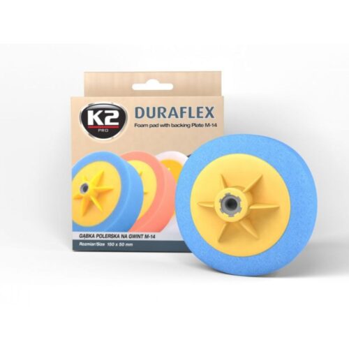 K2 DURAFLEX ΣΦΟΥΓΓΑΡΙ ΓΥΑΛΙΣΜΑΤΟΣ ΜΠΛΕ ΣΚΛΗΡΟ 150MM ΜΕ ΣΠΕΙΡΩΜΑ M14