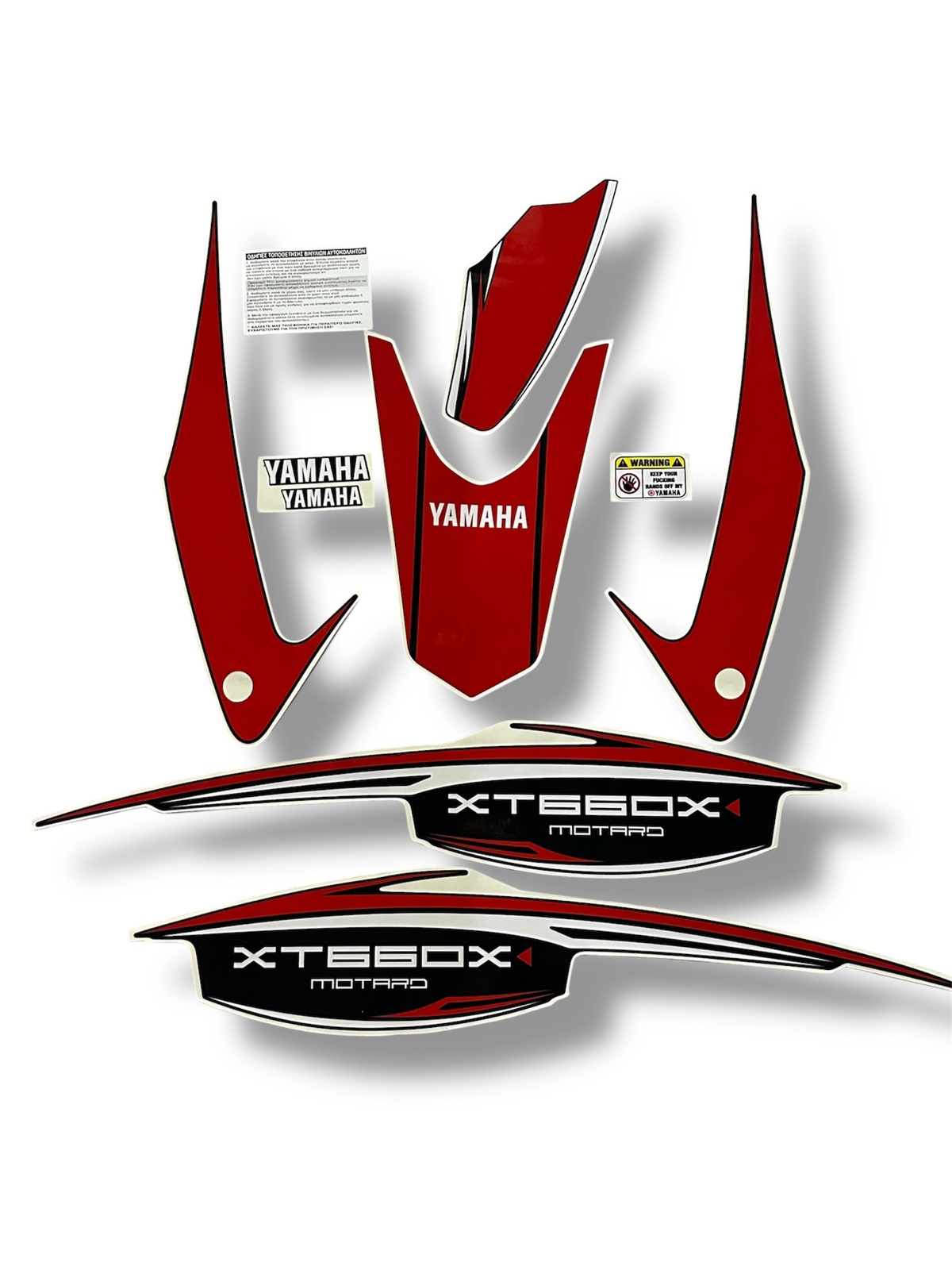 ΣΕΤ ΑΥΤΟΚΟΛΛΗΤΑ FAIRING YAMAHA XT660X MOTARD 2007-2016 ΚΟΚΚΙΝΟ-ΜΑΥΡΟ-ΛΕΥΚΟ