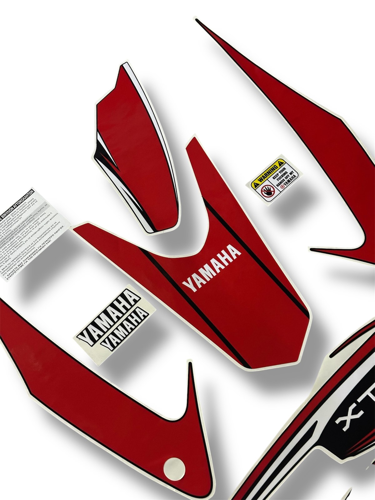 ΣΕΤ ΑΥΤΟΚΟΛΛΗΤΑ FAIRING YAMAHA XT660X MOTARD 2007-2016 ΚΟΚΚΙΝΟ-ΜΑΥΡΟ-ΛΕΥΚΟ - Image 4
