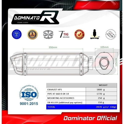 ΟΛΟΣΩΜΗ ΕΞΑΤΜΙΣΗ YAMAHA XT660 X/R DOMINATOR 2 ΣΕ 1 ΤΙΤΑΝΙΟΥ CARBON ΤΕΛΙΚΟ - Image 4