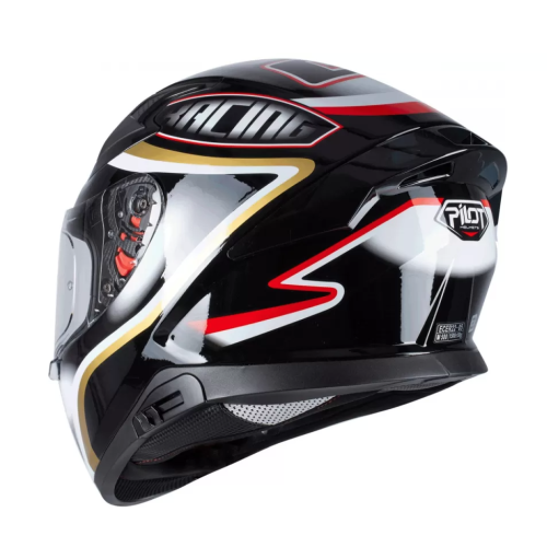 ΚΡΑΝΟΣ PILOT FULL FACE SNAKE SV RACING ΜΑΥΡΟ / ΧΡΥΣΟ / ΚΟΚΚΙΝΟ - Image 4