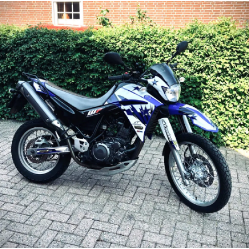 FULL ΣΕΤ ΑΥΤΟΚΟΛΛΗΤΑ FAIRING YAMAHA XT660R / XTR660 / XTX660 / XT660X ΑΣΠΡΟ-ΜΠΛΕ - Image 2