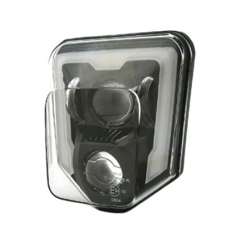 EΜΠΡΟΣ ΦΑΝΑΡΙ PROJECTOR DRL HUSQVARNA TE/ FE/ TC/ FC/ 125/250/300/350/450/501/701/250i/300i ΔΙΑΦΑΝΟ ΜΑΥΡΟ