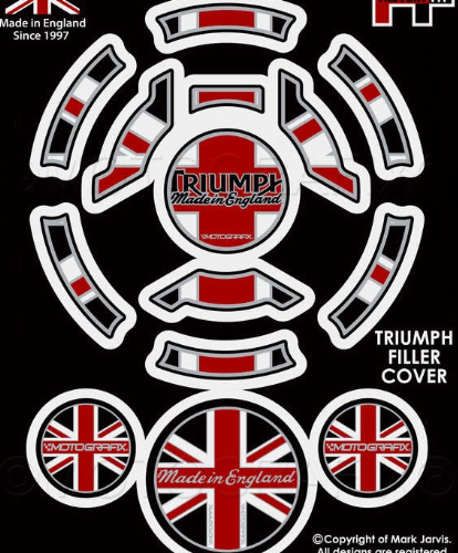 ΑΥΤΟΚΟΛΛΗΤΟ ΤΑΠΑ ΒΕΝΖΙΝΗΣ TRIUMPH 2018 ON UNION JACK ΜΑΥΡΟ ΑΣΠΡΟ ΚΟΚΚΙΝΟ