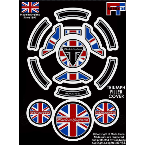 ΑΥΤΟΚΟΛΛΗΤΟ ΤΑΠΑ ΒΕΝΖΙΝΗΣ TRIUMPH 2018 ON UNION JACK ΜΑΥΡΟ ΜΠΛΕ ΚΟΚΚΙΝΟ