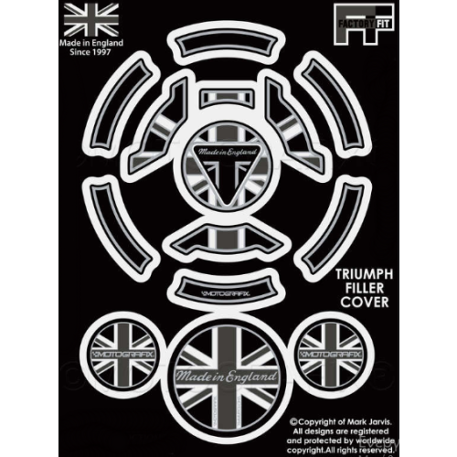 ΑΥΤΟΚΟΛΛΗΤΟ ΤΑΠΑ ΒΕΝΖΙΝΗΣ TRIUMPH 2018 ON UNION JACK ΜΑΥΡΟ ΓΚΡΙ
