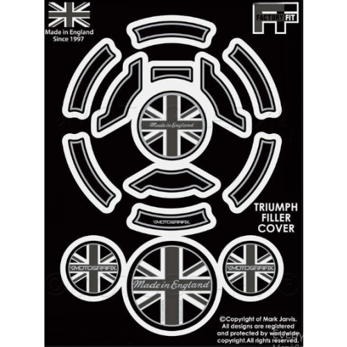 ΑΥΤΟΚΟΛΛΗΤΟ ΤΑΠΑ ΒΕΝΖΙΝΗΣ TRIUMPH 2018 ON UNION JACK ΜΑΥΡΟ ΓΚΡΙ