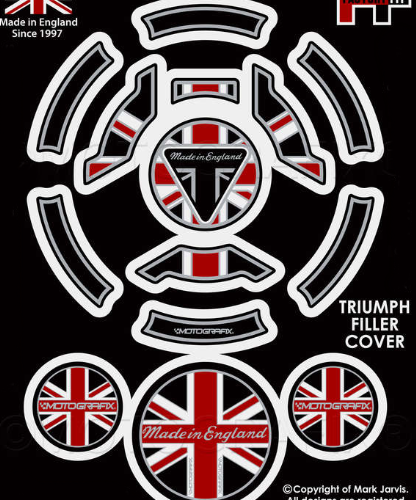 ΑΥΤΟΚΟΛΛΗΤΟ ΤΑΠΑ ΒΕΝΖΙΝΗΣ TRIUMPH 2018 ON UNION JACK ΜΑΥΡΟ KOKKINO