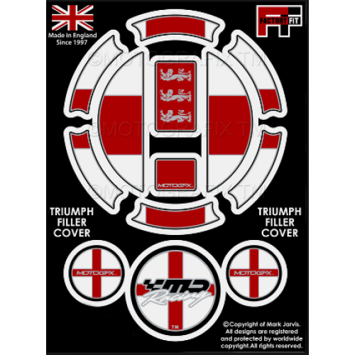 ΑΥΤΟΚΟΛΛΗΤΟ ΤΑΠΑ ΒΕΝΖΙΝΗΣ TRIUMPH 2018 ON UNION JACK ST GEORGE ΜΑΥΡΟ ΚΟΚΚΙΝΟ ΑΣΠΡΟ