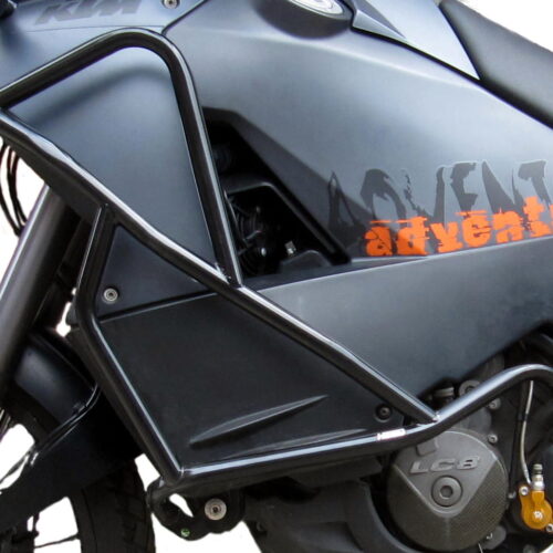 Κάγκελα προστασίας για KTM 990 Adventure (2006-2012) κάτω μαύρο χρώμα + τσάντες