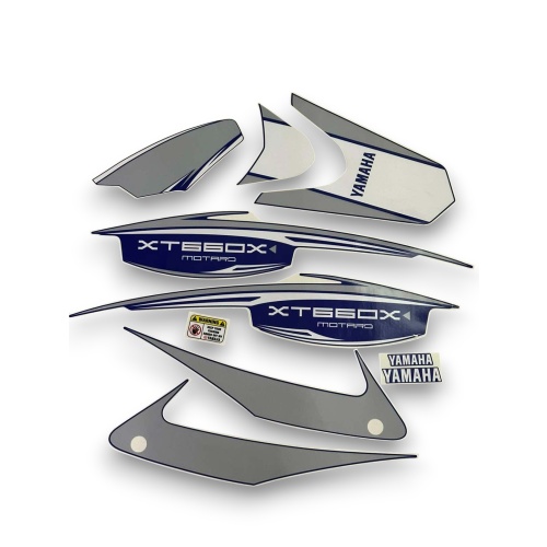 ΣΕΤ ΑΥΤΟΚΟΛΛΗΤΑ FAIRING YAMAHA XT660X MOTARD 2007-2016 ΑΣΗΜΙ-ΜΠΛΕ