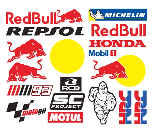 ΑΥΤΟΚΟΛΛΗΤΑ ΚΑΡΤΕΛΑ RED BULL LOGOS