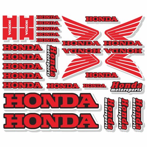 ΑΥΤΟΚΟΛΛΗΤΑ ΚΑΡΤΕΛΑ HONDA LOGO ΚΟΚΚΙΝΑ/ΛΕΥΚΑ