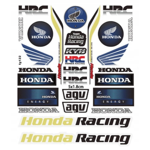 ΑΥΤΟΚΟΛΛΗΤΑ ΚΑΡΤΕΛΑ HONDA RACING ΜΠΛΕ