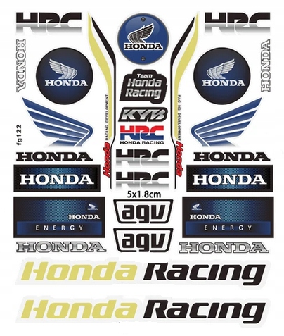 ΑΥΤΟΚΟΛΛΗΤΑ ΚΑΡΤΕΛΑ HONDA RACING ΜΠΛΕ