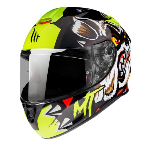 FULL FACE ΚΡΑΝΟΣ MT TARGO CRAZYDOG G3 ΚΙΤΡΙΝΟ GLOSS