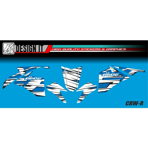 ΣΕΤ ΑΥΤΟΚΟΛΛΗΤΑ FAIRING YAMAHA XT660 2004-2016 ΜΠΛΕ