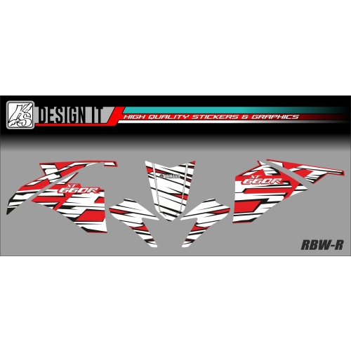 ΣΕΤ ΑΥΤΟΚΟΛΛΗΤΑ FAIRING YAMAHA XT660 2004-2016 ΚΟΚΚΙΝΟ - Image 2