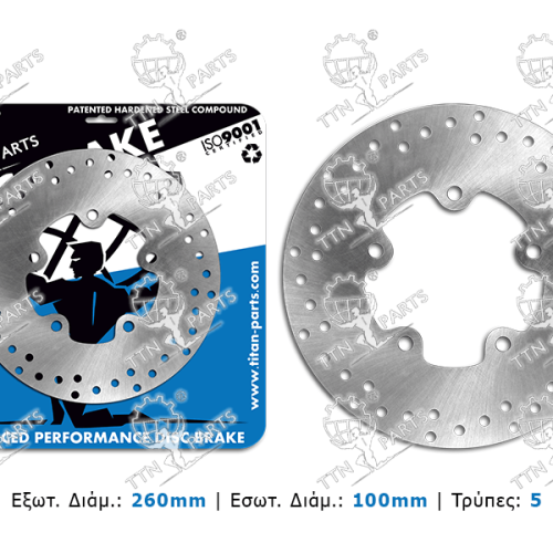 ΔΙΣΚΟΠΛΑΚΑ SY02F SYM GTS-250/300 -12 ΕΜΠΡΟΣ TITAN