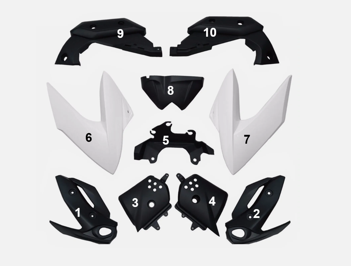 FAIRING ΜΕΜΟΝΩΜΕΝΑ ΤΕΜΑΧΙΑ ΠΛΑΣΤΙΚΑ YAMAHA XJ6 2009-2012 ΑΒΑΦΑ