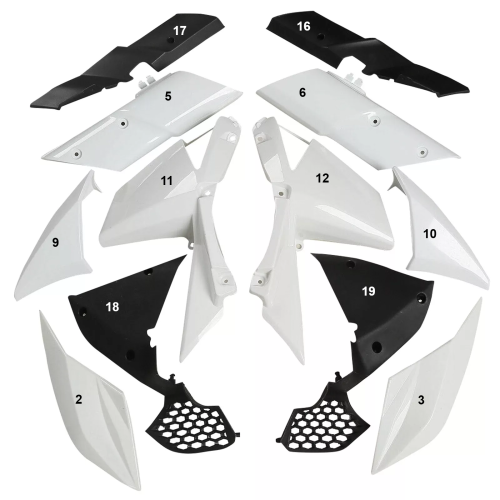 FAIRING ΜΕΜΟΝΩΜΕΝΑ ΤΕΜΑΧΙΑ ΠΛΑΣΤΙΚΑ KAWASAKI Z1000 2010-2013 ΑΒΑΦΑ - Image 3