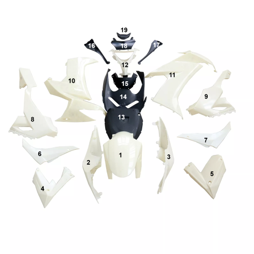 FAIRING ΜΕΜΟΝΩΜΕΝΑ ΤΕΜΑΧΙΑ ΠΛΑΣΤΙΚΑ KAWASAKI ZX10R 2008-2010 ΑΒΑΦΑ