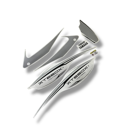 ΣΕΤ ΑΥΤΟΚΟΛΛΗΤΑ FAIRING YAMAHA XT660/ XT660X MOTARD 2004-2016 ΛΕΥΚΟ-ΑΣΗΜΙ - Image 2