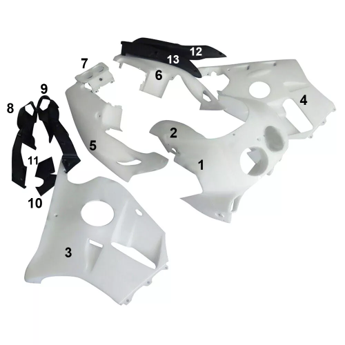 FAIRING ΜΕΜΟΝΩΜΕΝΑ ΤΕΜΑΧΙΑ ΠΛΑΣΤΙΚΑ ABS HONDA CBR250R MC22 1990 ΑΒΑΦΑ