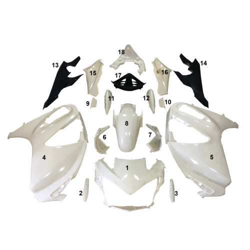 FAIRING ΜΕΜΟΝΩΜΕΝΑ ΤΕΜΑΧΙΑ ΠΛΑΣΤΙΚΑ ABS HONDA ST1300 2002-2020 ΑΒΑΦΑ