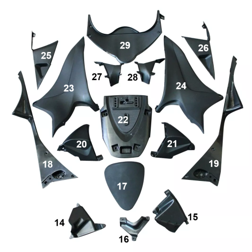 FAIRING ΜΕΜΟΝΩΜΕΝΑ ΤΕΜΑΧΙΑ ΠΛΑΣΤΙΚΑ HONDA CBR600RR 2009-2012 ΑΒΑΦΑ - Image 12