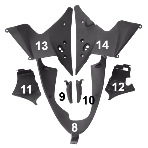 FAIRING ΜΕΜΟΝΩΜΕΝΑ ΤΕΜΑΧΙΑ ΠΛΑΣΤΙΚΑ ABS HONDA CBR900RR 929 2000-2001 ΑΒΑΦΑ - Image 7