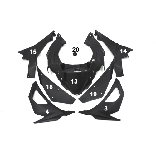 FAIRING ΜΕΜΟΝΩΜΕΝΑ ΤΕΜΑΧΙΑ ΠΛΑΣΤΙΚΑ ABS KAWASAKI NINJA 400 2018-2023 ΑΒΑΦΑ - Image 6