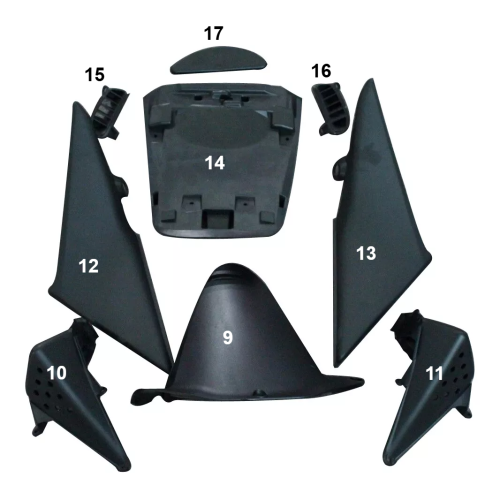 FAIRING ΜΕΜΟΝΩΜΕΝΑ ΤΕΜΑΧΙΑ ΠΛΑΣΤΙΚΑ HONDA CBR600RR 2003-2004 ΑΒΑΦΑ - Image 2