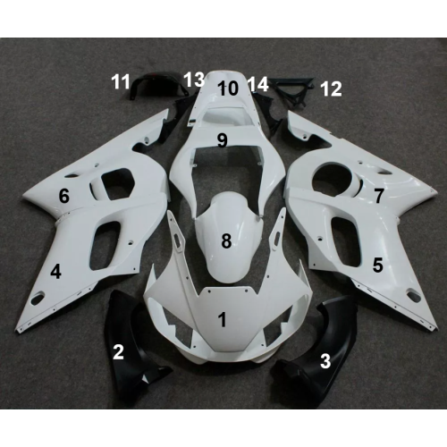 FAIRING ΜΕΜΟΝΩΜΕΝΑ ΤΕΜΑΧΙΑ ΠΛΑΣΤΙΚΑ ABS YAMAHA YZF R6 1998-2002 ΑΒΑΦΑ