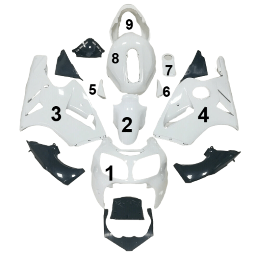 FAIRING ΜΕΜΟΝΩΜΕΝΑ ΤΕΜΑΧΙΑ ΠΛΑΣΤΙΚΑ KAWASAKI ZX12R 2002-2006 ΑΒΑΦΑ